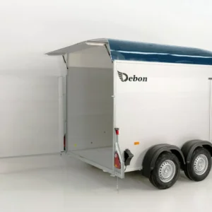 debon c500 kofferanhänger – 2,6 t, 164 × 300 cm, alu, polybug, tür