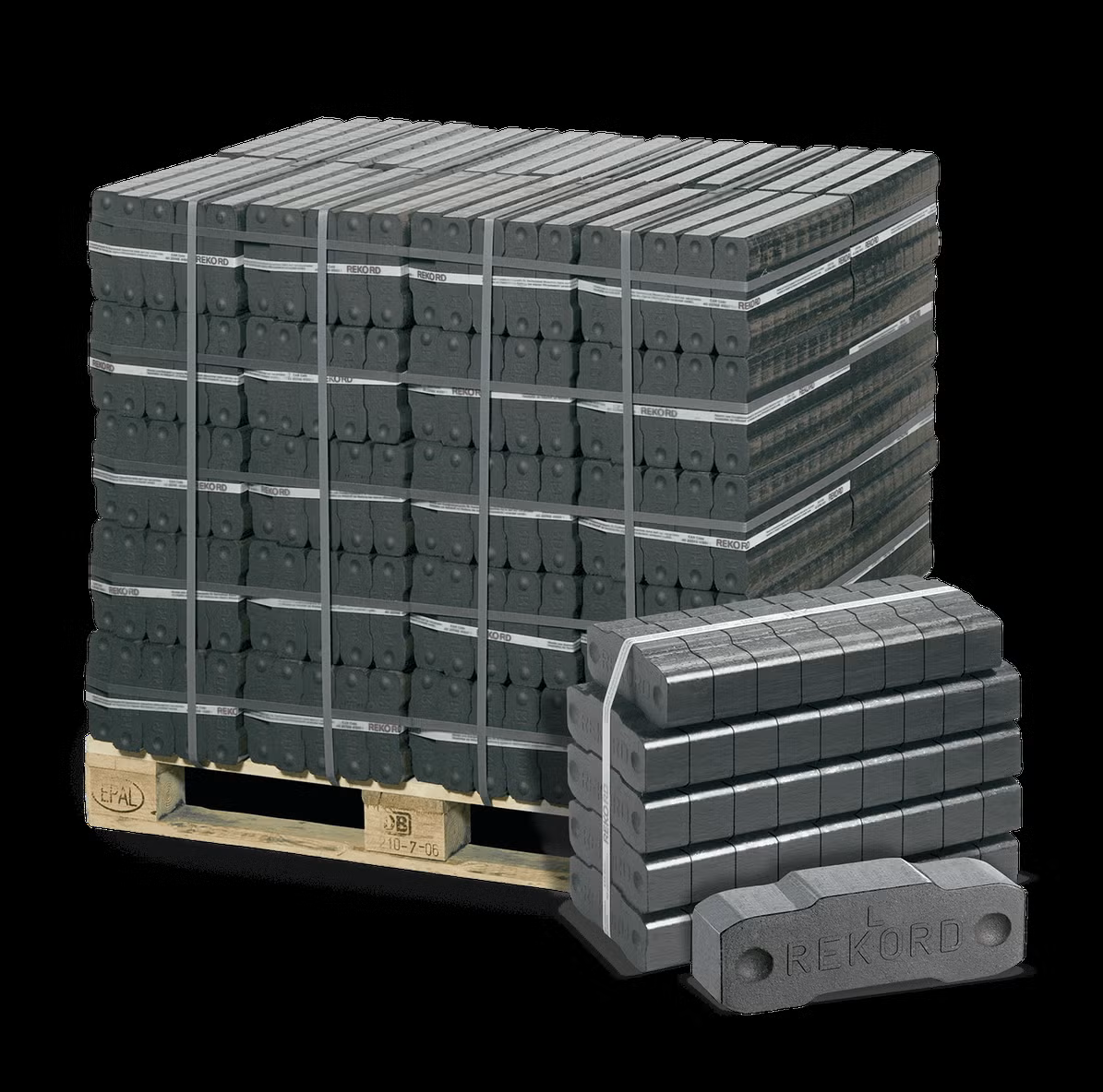 rekord braunkohlebriketts 25kg x 40 gebinde 1000kg palette rekord braunkohlebriketts 25kg x 40 gebinde 1000kg palette